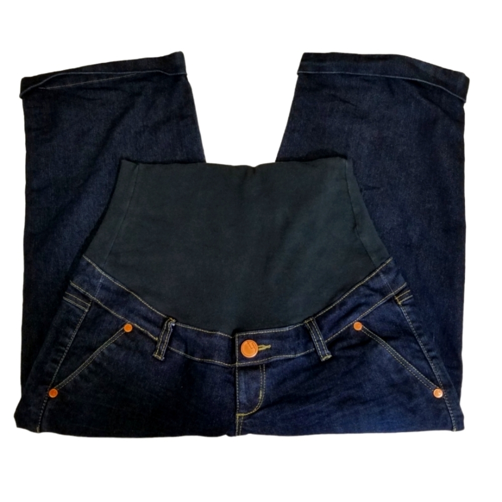 Thyme Maternity Dark Blue Extra Small Maternity Capris
